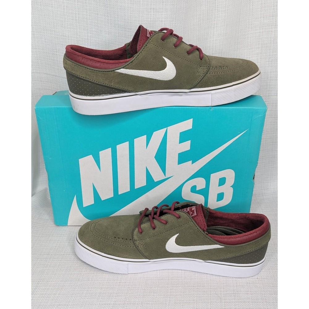 Nike‎ Zoom Stefan Janoski 333824 216 Medium Olive/White-TM red-BLK size 9